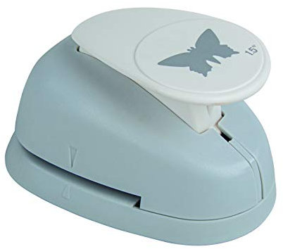 Rayher Paper Craft Punch with Butterfly Design, Lever Punch for Card Making and Scrapbooking, 3.81cm, 1 1/2, 89846000