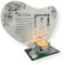 Her smile - Inspirational poem, candle and photo holder glass memorial plaque