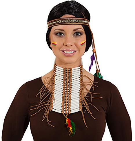 Indianer Brustschmuck m. Perlen und Band