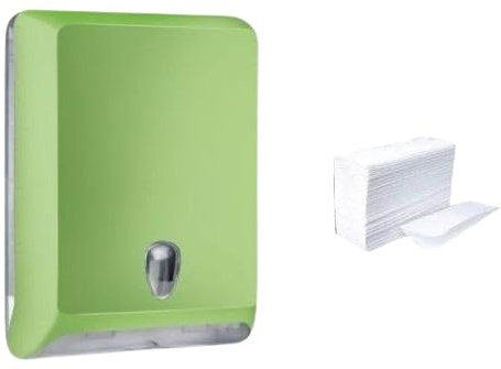 SET Marplast Papierhandtuchspender MP830 Grün Colored Edition + Papierhandtücher
