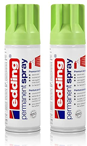 2x edding Permanent Spray pastellgrün matt 200 ml Premium Acryllack Spraydose