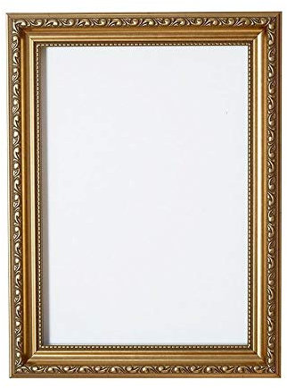 Gold A4 Ready to hang or stand Ornate Shabby Chic Picture/Photo/Poster frame with MDF backing board and High Clarity Styrene Shatterproof Perspex Sheet - FBA - oscp-2-gld-A4