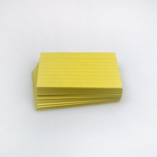 Office Line Karteikarten, 500 Stück, gelb, 190 g, DIN A7, liniert, Art.Nr.: 770286