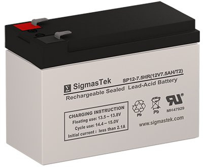 Peg Perego Ducati Monster Motorcycle Compatible Battery Replacement by SigmasTek - 12 Volt 7.5 AmpH