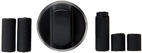 Paxanpax PCK691 Universal Black Oven Knob with Five Adaptors
