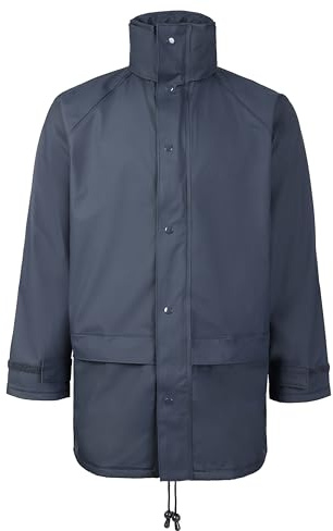FORT Flex Waterproof Jacket - Size Medium, Navy - 10,000mm Waterproof, Windproof, Tear-Resistance For-Tex Fabric with Welded Seams - with Concealed Hood & Large Pockets - Mens Winter Coat
