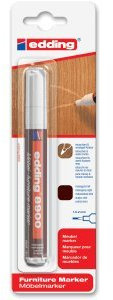 edding 5 x Möbel-Reparaturmarker 8900 Blisterverpackung Mahagoni