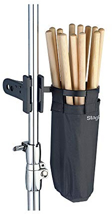 Tasche für Schlagzeugstöcke, mit Halter und Clip-System, von Stagg, DSHB10