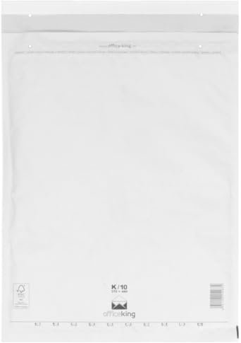 OfficeKing Luftpolstertaschen reißfest 50 Stk Weiss K/10 | 370 x 480mm DIN A3+ C3 Luftpolsterumschlag Luftpolsterversandtaschen Luftpolsterversandumschläge