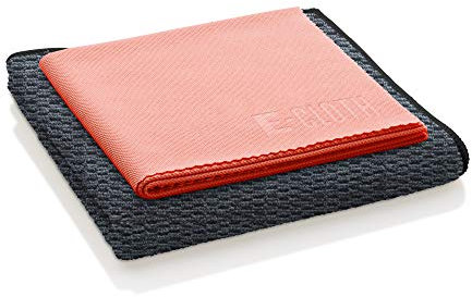 E-Cloth Granite & Stone Cleaning Kit, Microfibre, Black & Red, 2 Cloth Set, 1 Pack