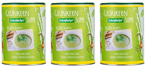 Seitenbacher Buchener Grünkern Suppe I weizenfrei I lactosefrei I vegan I schnell & sättigend I 3er Pack (3 x 500 g)