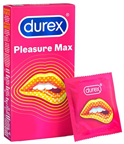 Durex Pleasuremax Preservativi Stimolanti con Nervature, 12 Profilattici