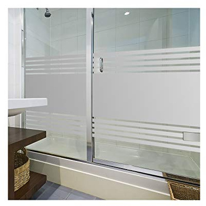 Sichtschutzfolie für Dusche, Sauna, Badezimmer & WC im klassischen Streifendesign als Sichtschutz und zur Glasdekoration