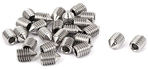 sourcing map 25Stk M8x12mm Edelstahl Kegel Punkt Grub Schrauben Innensechskant Gewindestift de