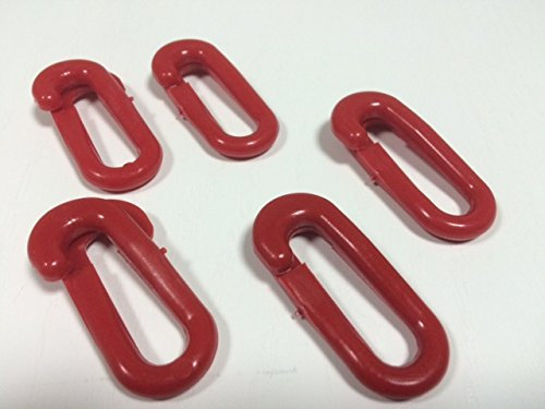 5 STÜCK KETTENGLIED VERBINDUNGSGLIED ROT FÜR UNSERE 6 MM WARNKETTE KUNSTSTOFF