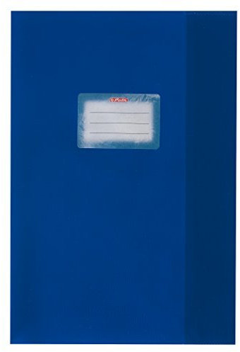 5 Heftumschläge / Hefthüllen DIN A4 / Baststruktur / Farbe: dunkelblau