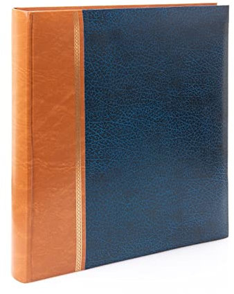Kenro Grace Traditional Photo Album 100 Pages 28x33cm Navy Blue Faux Leather Non-Adhesive Pages - KD104UE