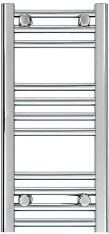 Companyblue Chrome Prefilled Towel Rail Radiator | Flat Ladder | 600x300mm