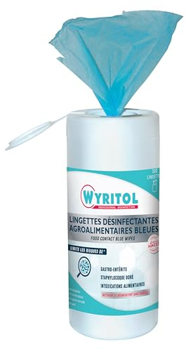 Wyritol - Lingettes Désinfectantes Bleues Milieu Alimentaire x 200