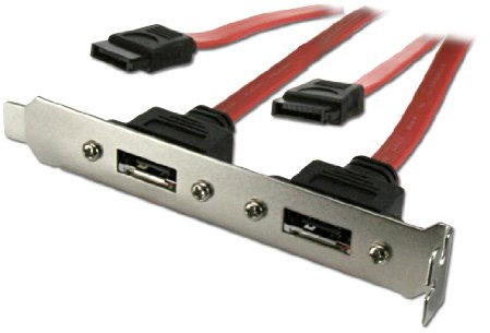 Connectland AD-SATA-ESATA-X2-EQ Equerre sériel 2 x SATA/2 x eSATA Métal