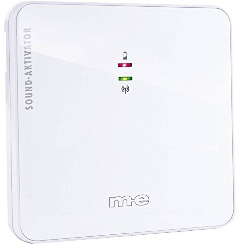 m-e modern-electronics 1384862 41021 Funkklingel Sender klangaktiv, Weiß