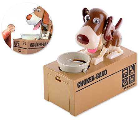 ds. Distinctive Style Hucha Perro Come Monedas, Caja de Ahorro de Dinero, Caja de Cerdito, Regalos Cumpleaños para Niños