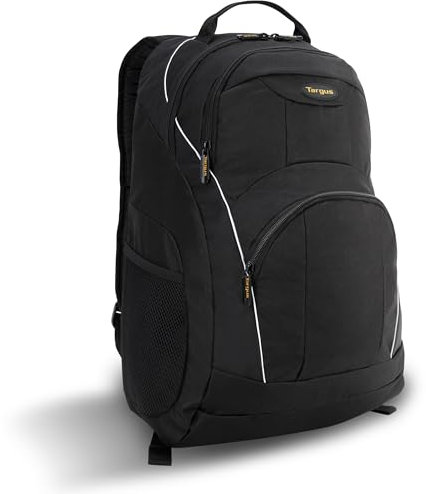 Targus - 16” Motor Laptop Backpack - Durable Water Resistant Material - Pack for Business, Travel, Professional Commute - Back Padding Support, Black - TSB194US