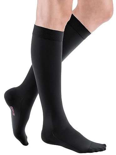 mediven comfort CCL2 AD Kompressionsstrümpfe kurz (34-38 cm) Softspitze u. Trikotabschlussrand II schwarz