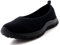 Womens Ballerina Fitness Yoga Walking Running Sports Gym Lightweight Mesh Trainers - Black/Black - UK3/EU36 - BS0107