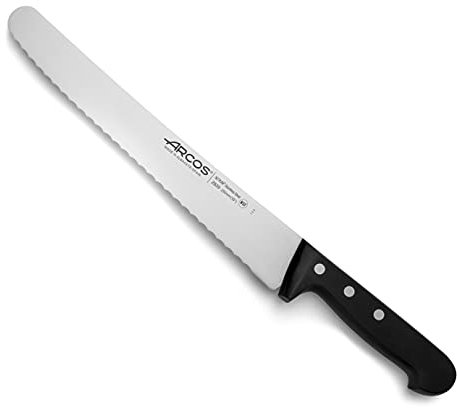 Arcos Konditormesser aus Edelstahl mit 250 mm Klinge - Ergonomischer Griff aus Polyoxymethylen (POM), Polypropylenkern mit Soft-Touch-Beschichtung - Schwarz, Serie Universal