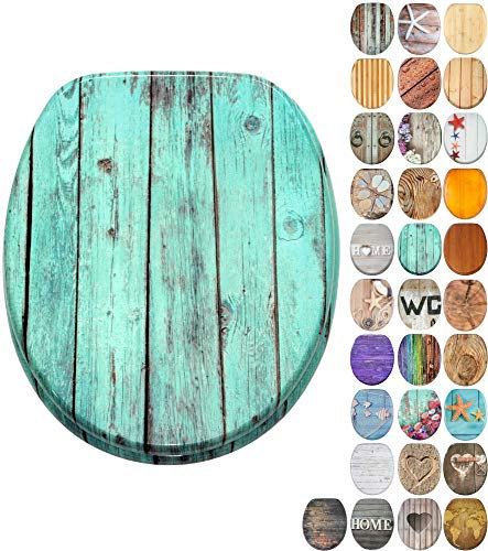Sanilo WC Sitz ohne Absenkautomatik, viele schöne Holz Toilettendeckel zur Auswahl, hochwertige und stabile Qualität (Lumber)