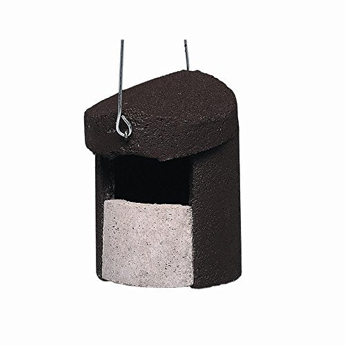 Erdtmanns Schwegler 00152/8 Halbhöhle zum Aufhängen für Hausrotschwänze | aus Holzbeton