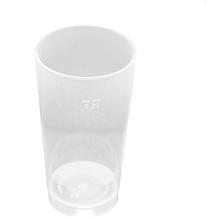 Gebr. Kohlmeier GmbH 430 Stück 0,2L Mehrwegbecher Willybecher PP transparent (stabil, bruchfest, CE Eiche, Made in Germany)