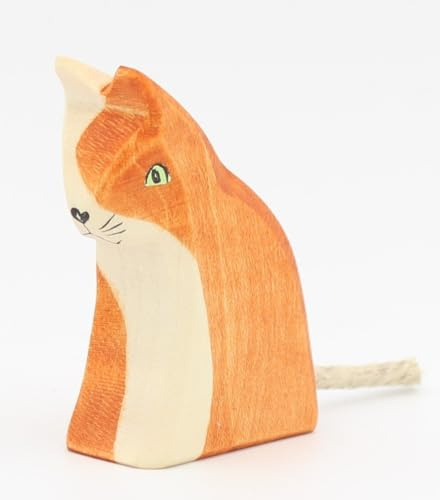 Holzspielwaren Ackermann Katze aus Holz – Bauernhof Holzspielzeug, aus Schwäbischer Handarbeit (100% ökologisch)