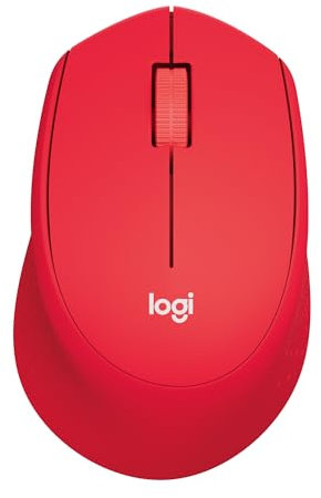 Logitech M330 SILENT PLUS Kabellose Maus, 2,4 GHz mit USB-Nano-Empfänger, 1000 DPI Optical Tracking, 2 Jahre Batterielaufzeit, Kompatibel mit PC, Mac, Laptop, Chromebook - Rot