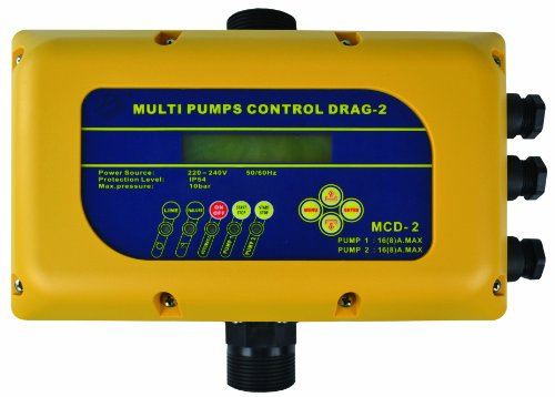 PUMPENSTEUERUNG DRUCKSCHALTER HAUSWASSERWERK Pumpensteuerung KREISELPUMPE TAUCHPUMPE BRUNNENPUMPE TAUCHDRUCKPUMPE mit integriertem Trockenlaufschutz und einstellbarem Auto-Start.