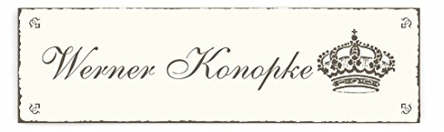Selbstklebendes Türschild « KRONE » Schild mit persönlichem Wunschnamen - Namensschild Name - König Königin Keep Calm King