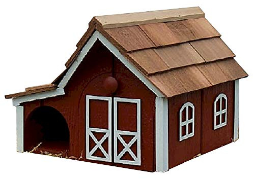 Dutch Barn Style Wooden News Mailbox Red w/White Trim Amish Made in USA
