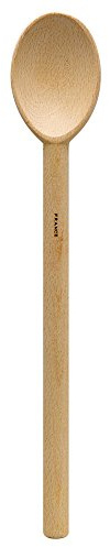 HIC Kitchen Deluxe Heavyweight French Beechwood Spoon, Made in France, 13.75 Inches, Heavy Duty Wooden Cooking Spoon For Stirring And Mixing
