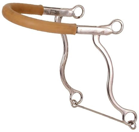 Tough 1 Kelly Silver Star Hackamore mit Gummischlauch, Pferdegröße, Edelstahl