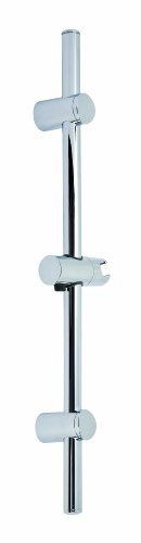 ADOB Duschstange 115 cm – Brausestange aus verchromtem Edelstahl – Ø 25 mm – Mit 2 variablen Wandhaltern – Wandstange Dusche zur Montage