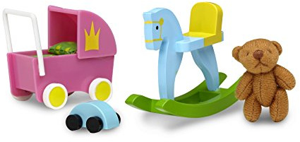 Lundby Puppenhaus Zubehör- Mini Puppen Haus Möbel, Kunststoff & Stoff Puppen Haus Puppenzubehör Spielsets – Alter 4+, Maßstab 1:18