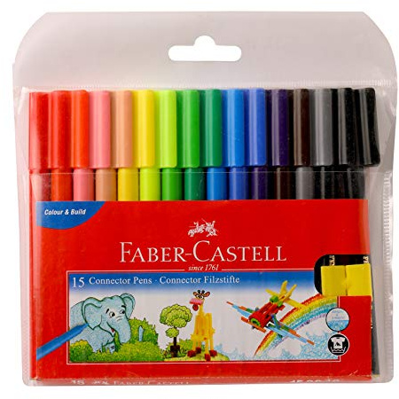 Faber-Castell Connector Pen Set - Pack of 15 (Assorted)