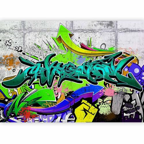 murando Fotomurales Graffiti Urban 250x175 cm XXL Papel pintado tejido no tejido Decoración de Pared decorativos Murales moderna Diseno Fotográfico Mural Arte Callejero f-a-0368-a-d