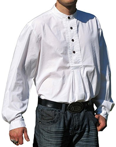 HEMAD Camicia Tradizionale Isar - Puro Cotone - L Bianco