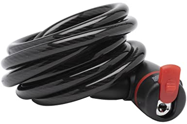Burg-Wächter antivol pour vélo avec 4 clé, antivol à spirale 1360 180 avec support, antivol, antivol à câble, longueur 180 cm, Ø 10 mm
