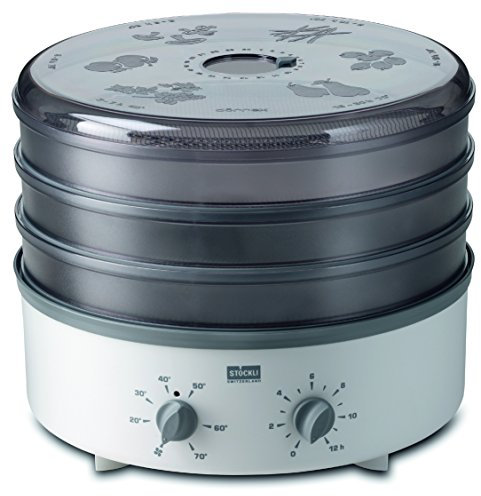 GRIGIO, Disidratatore con timer e 3 reti metalliche