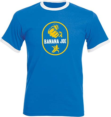 Banana Joe Maglietta originale Premium Soccer a contrasto, #1, Royal/bianco, L