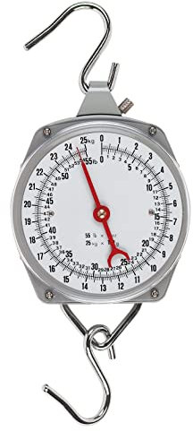 Kerbl Zeigerschnellwaage (Wägeunterteilung 500 g, zur schnellen Gewichtsbestimmung, mit Metallhaken, Plexiglasfront) 29954