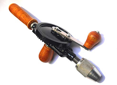 Toolzone Double Pinion 1/4 Hand Drill Wood Handle